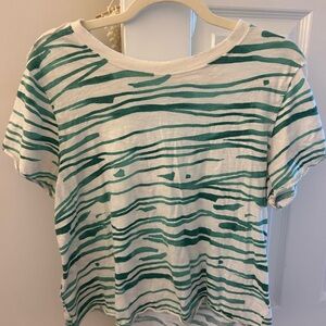 Green and White Striped Shirt